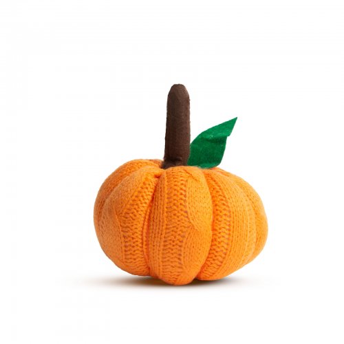 Halloweenska tekvicová dekorácia - oranžová - 10 x 10 x 13 cm