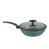 Sea Line nepriľnavý hliníkový wok so sklenenou pokrievkou 28 cm indukčný