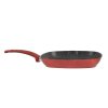 Metal Red Line nepriľnavá hliníková grilovacia panvica 28*28 cm indukčná
