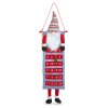 Nástenný adventný kalendár - 3D škandinávsky trpaslík - textil - 100 x 28 cm 