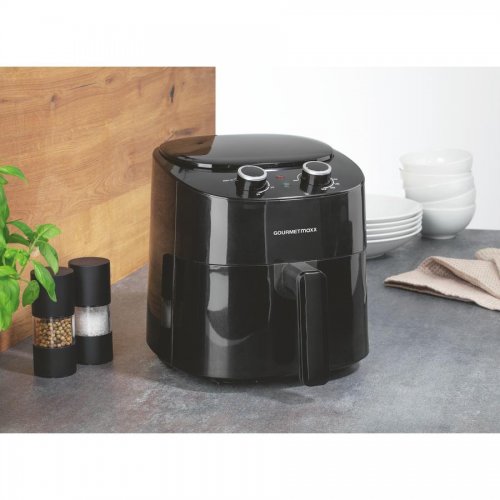 Gourmetmaxx Teplovzdušná fritéza/ Airfryer mechanická čierna 4,5L 1450W
