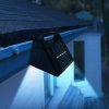 Solárne svetlo na odkvap - 6 studených bielych SMD LED - čierne