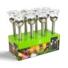 Solárna lampa - zapichovateľná - ruža - 1 RGB LED - 8 x 36,5 cm 