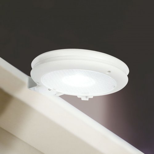 Solárne svetlo na odkvap - 3 studení biele SMD LED - biela - 11 x 2,6 cm