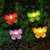 Zapichovacia solárna LED - motýle - farebné, čierne - plast - 9 x 9 x 8,5 cm 