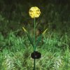 Zapichovací solárny kvet - hortenzia - 2 druhy - 25 teplých bielych LED - 13 x 7 x 65 cm 