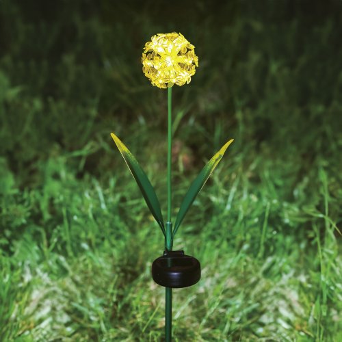 Zapichovací solárny kvet - hortenzia - 2 druhy - 25 teplých bielych LED - 13 x 7 x 65 cm 