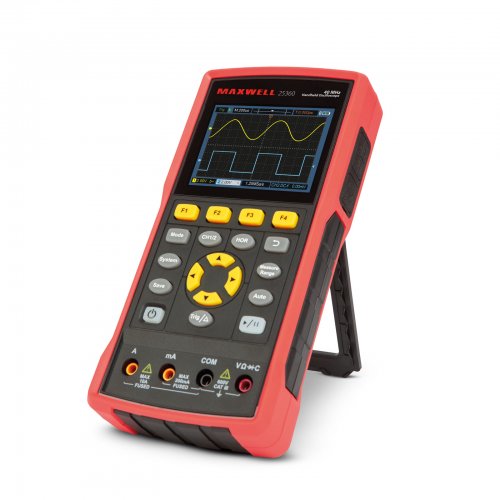 Ručný osciloskop - s akumulátorom - 3,5" farebný LCD - AC/DC, 400 V, 40 MHz, 2 kanály, 8K/4K