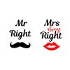 Kuchynská zástera - &quot;Mr. Right&quot; - 80 x 70 cm - 200 gsm