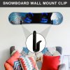Sada 2 univerzálních ocelových držáků na snowboard na zeď