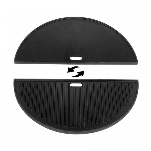 SE 23,5" polmesiac grilovacia doska z liatiny 2-stranná 51cm