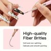 5 ks ružových/čiernych štetcov na Nail Art – dlhé štetce na detailné zdobenie nechtov, ideálne na gélovú manikúru a jemné vzory