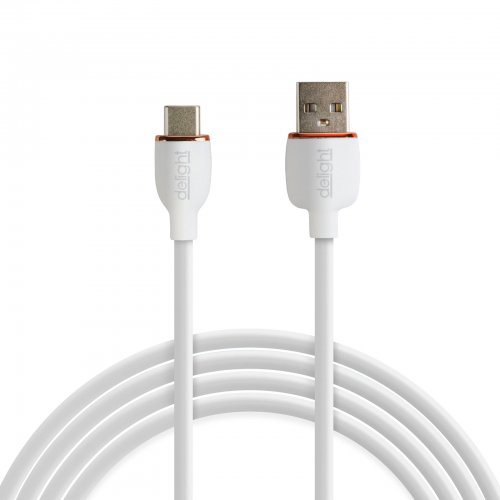 Dátový kábel - Type-C / USB-A - biely - 1 m - 2.4A - 12 W