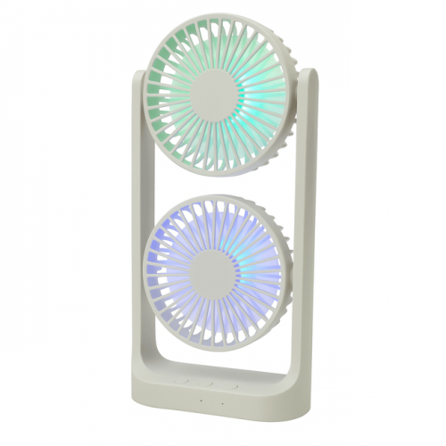 Duálny Stolný Ventilátor – 3-stupňový, s LED osvetlením