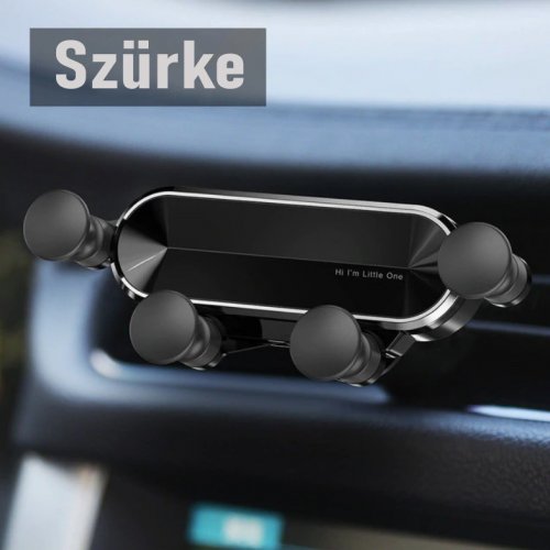 Držiak na telefón na ventilačnú mriežku - Gravitačný (podlhovastý) Sivý