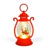 Vianočná dekorácia – lampáš – Santa – červený – 16,5 x 7 cm – 3 x LR44