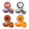 Halloween dekorácia - sada muffinových košíčkov - 50 ks - 4 druhy - 7 x 5 x 3,2 cm  