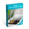 Kovový stojan na kávové kapsule – na 60 kapsúl Nespresso – 410 x 260 x 60 mm – matná čierna