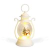 Vianočná dekorácia – lampáš – snehuliak – červená – 16,5 x 7 cm – 3 x LR44