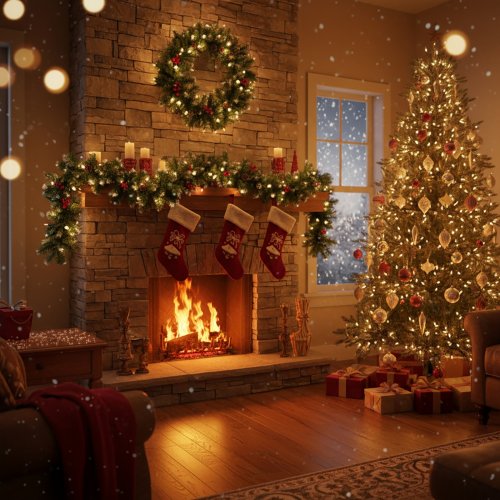 Smreková girlanda - zelená, zasnežená - 200 cm - PVC