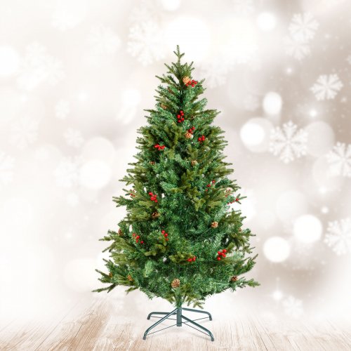 Umelý stromček - 180 cm - PE / PVC - s červenými bobuľami