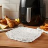 Papier na pečenie do Air fryer - pre varenie bez oleja - vzorovaný, štvorec - 20 cm - 50 ks / baleni