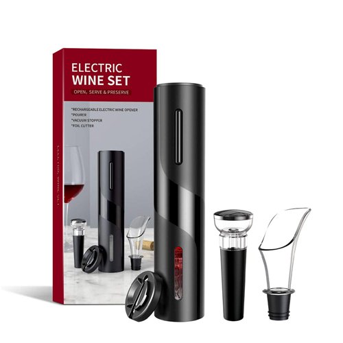 Elektrický otvárač na víno set