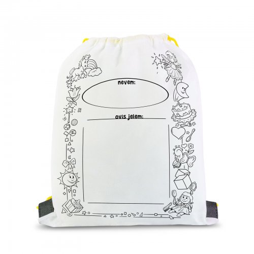 Vyfarbovateľný vak na prezúvky – so 4 fixkami – 33 x 27 cm