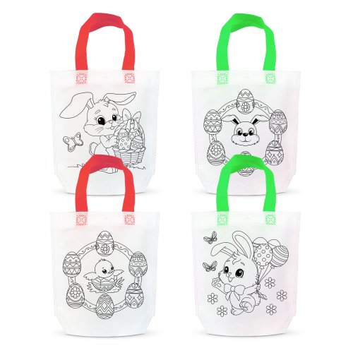 Taška na vyfarbenie – so 4 fixkami – 24 x 22 cm – 4 druhy