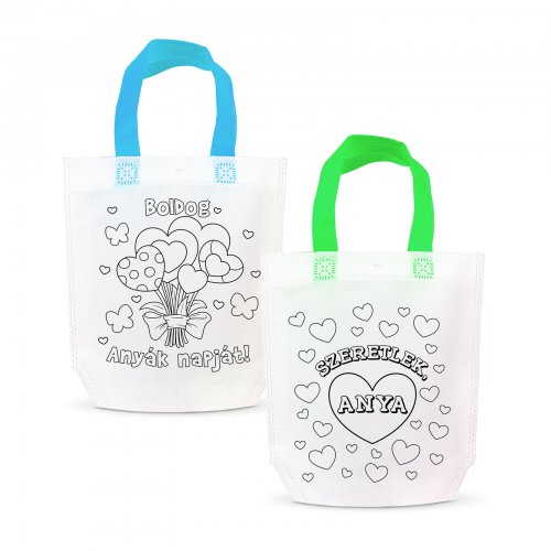 Darčeková taška na vyfarbenie – so 4 fixkami – 24 x 22 cm – 2 druhy