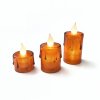 Sada LED sviečok – teplá biela – plast – 3 ks / sada