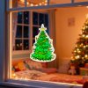 Vianočná okenná dekorácia - vianočný stromček - s prísavkou - 30 x 29 cm