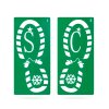 Vianočná dekorácia - sada šablón na odtlačky nôh - plast - 30,5 x 14 cm - 4 ks / balenie