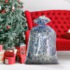 Vianočné darčekové vrecko – extra veľké – fólia – snehová vločka – 78 x 120 cm