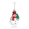 Vianočná dekorácia - snehuliak - závesná - plast - 9 x 5,5 cm