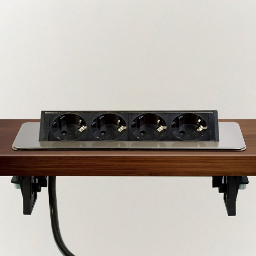 Skrytá zásuvka – 4-násobná – Výklopné prevedenie – brúsený povrch