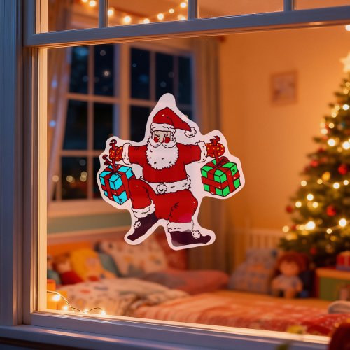 Vianočná okenná dekorácia - Mikuláš - s prísavkou - 30 x 29 cm