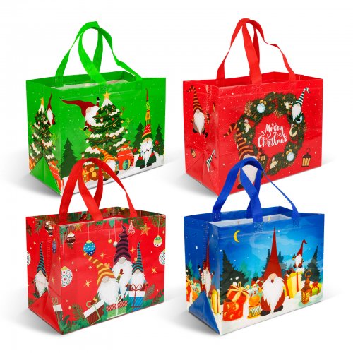 Vianočná darčeková taška - 31 x 25 x 17 cm - 4 druhy