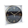 Nástenné hodiny - 25 cm - plast, sklo - 1 x AA - čierne
