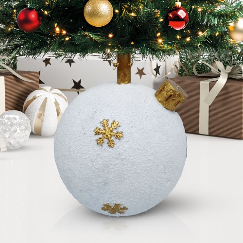 Stojan na vianočný stromček – ozdobná guľa – umelý kameň – 41 x 41 x 47 cm