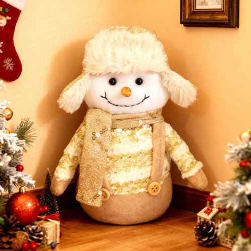 Vianočná dekorácia - snehuliak - 20 cm