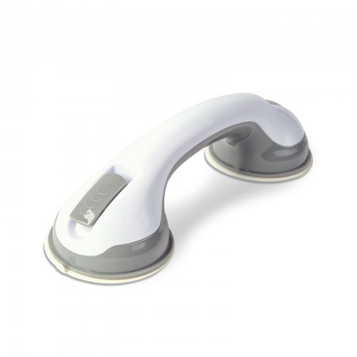 Kúpeľňové madlo – s prísavkou – plast – biele – 30 cm