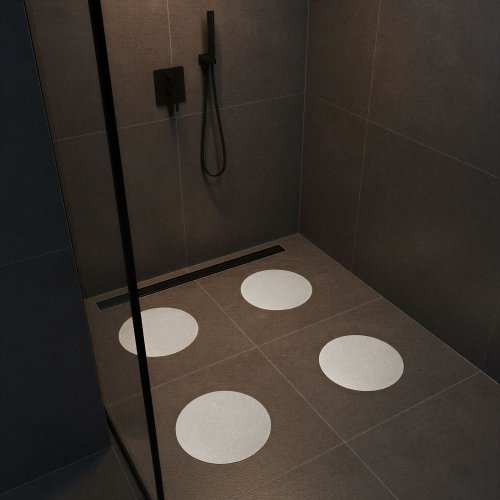 Samolepiaca protišmyková podložka – biela – 19 cm – 4 ks / balenie