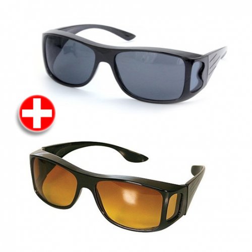 Set okuliarov na zlepšenie videnia pre motoristov