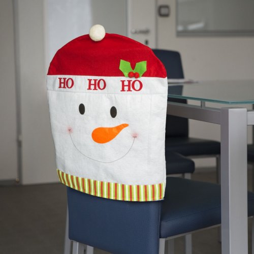 Ozdoba na stoličku - Snehuliak  50 x 60 cm