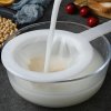 Jogurt, Mliečny filter – Sója, Čaj, Kávový sieťkový filter na mlieko a nápoje – Veľký šnúrkový sieťkový nástroj na mandľové mlieko, trvanlivé nylonové vrecko
