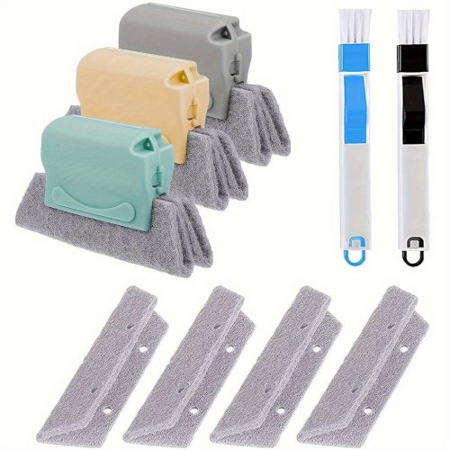 9 kusov Súprava čistiacich kief na okná s 3 drážkami