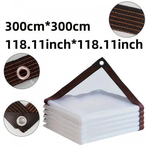 Jeden kus priehľadnej vodotesnej plachty