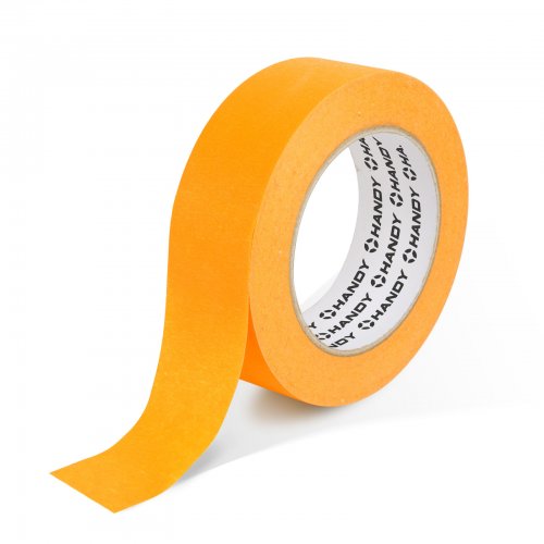 Maskovacia páska – na vodnej báze – 50 m x 24 mm – oranžová – vonkajšie použitie, tepelne odolná