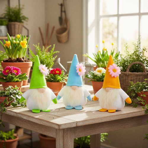 Textilná dekorácia - škriatok - 15 cm - 3 druhy